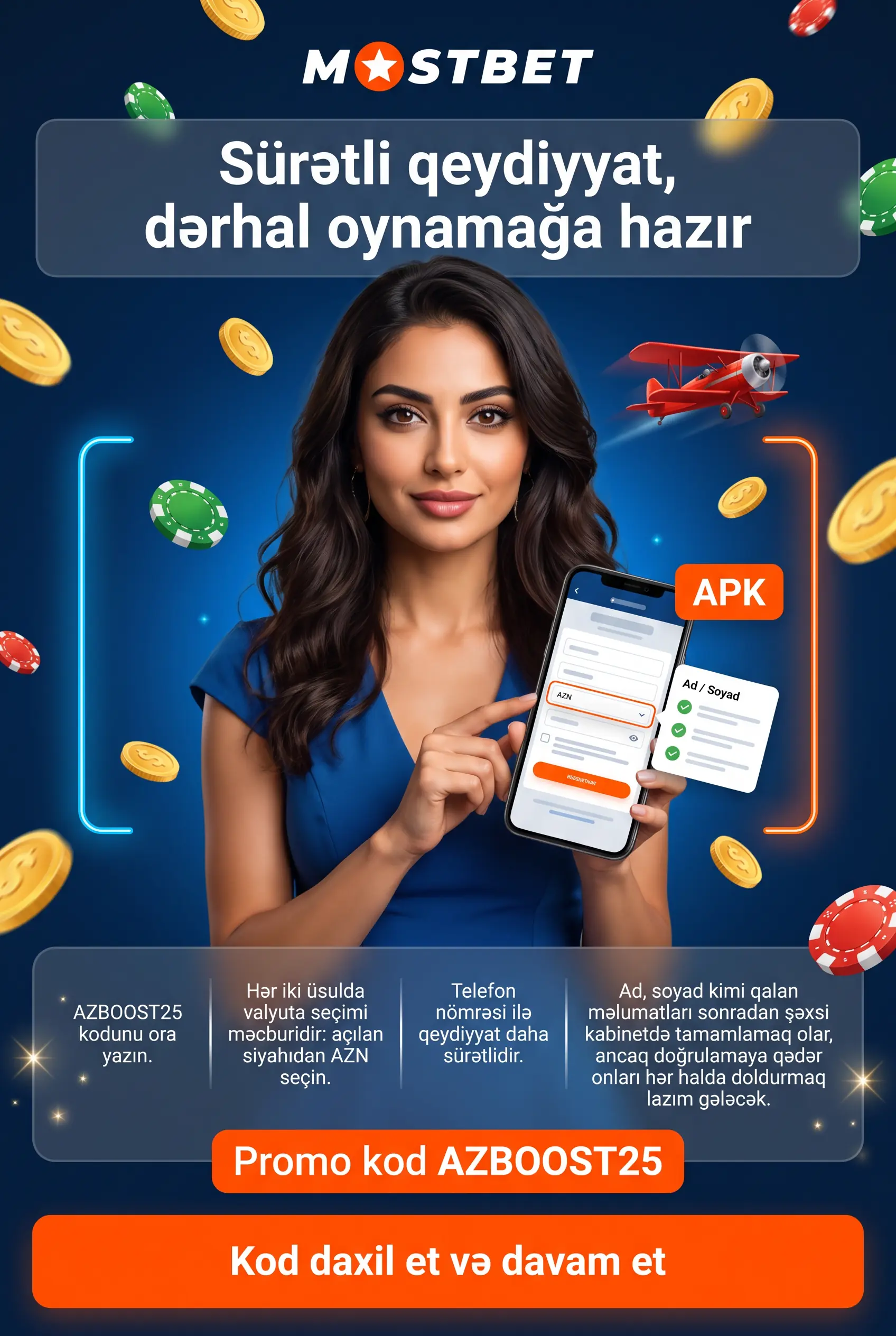 Qeydiyyat formasını doldurmaq üçün addım-addım təlimat