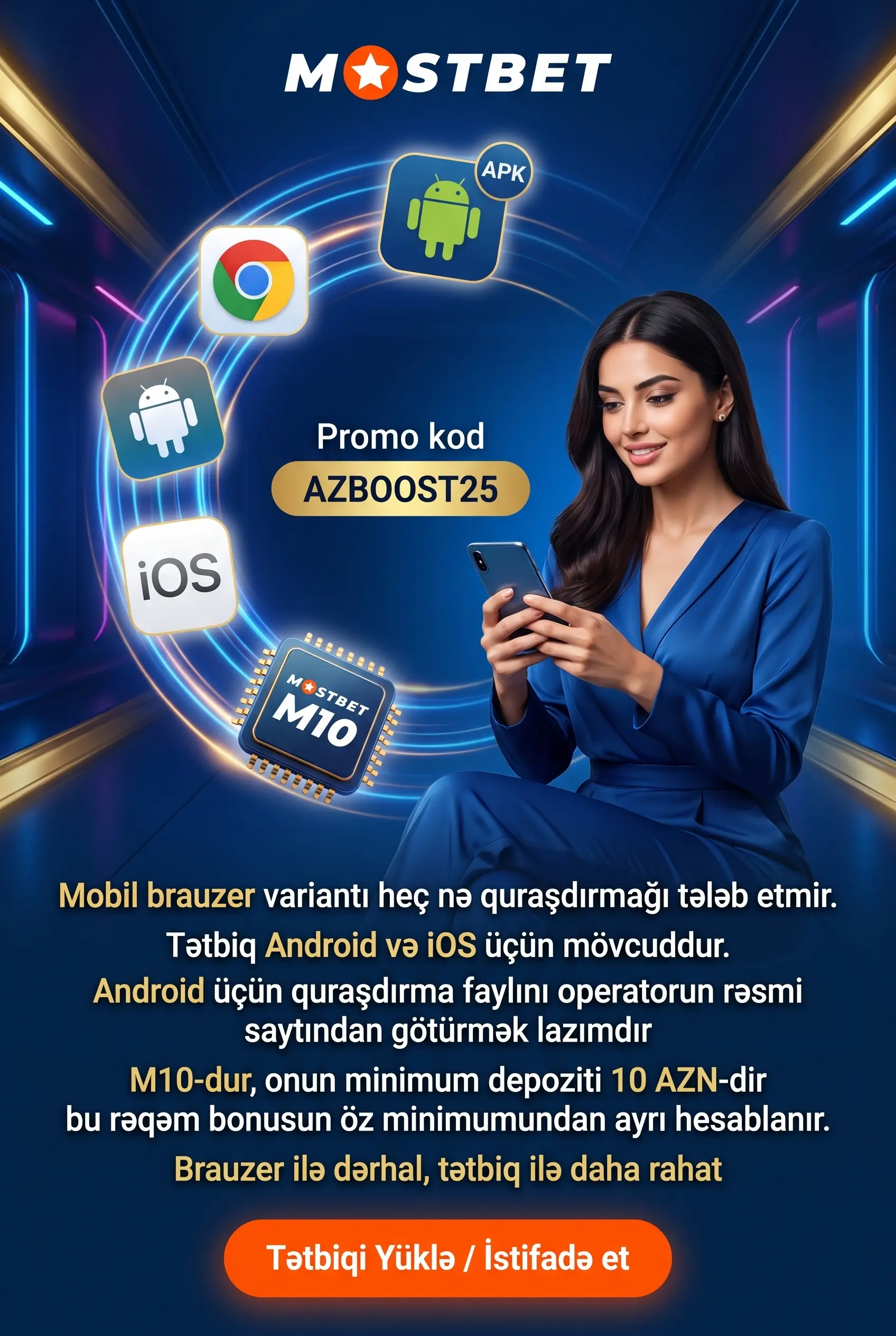 Mobil brauzer və tətbiq vasitəsilə qeydiyyat